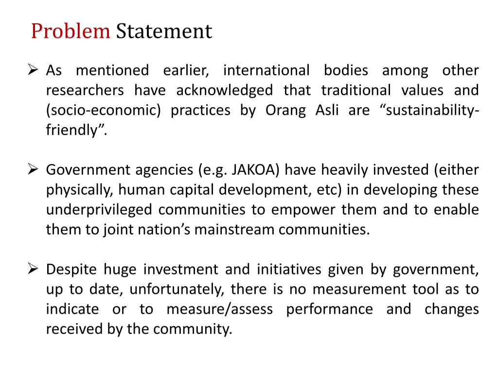 problem statement