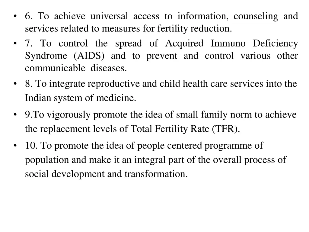 6 to achieve universal access to information