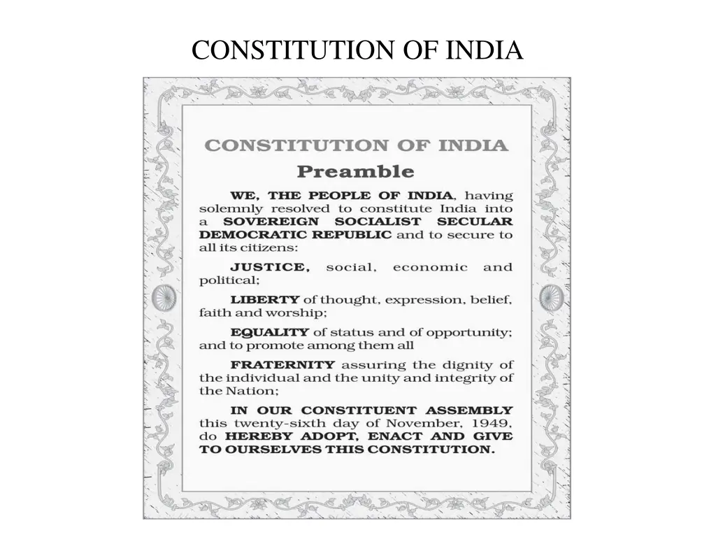 constitution of india