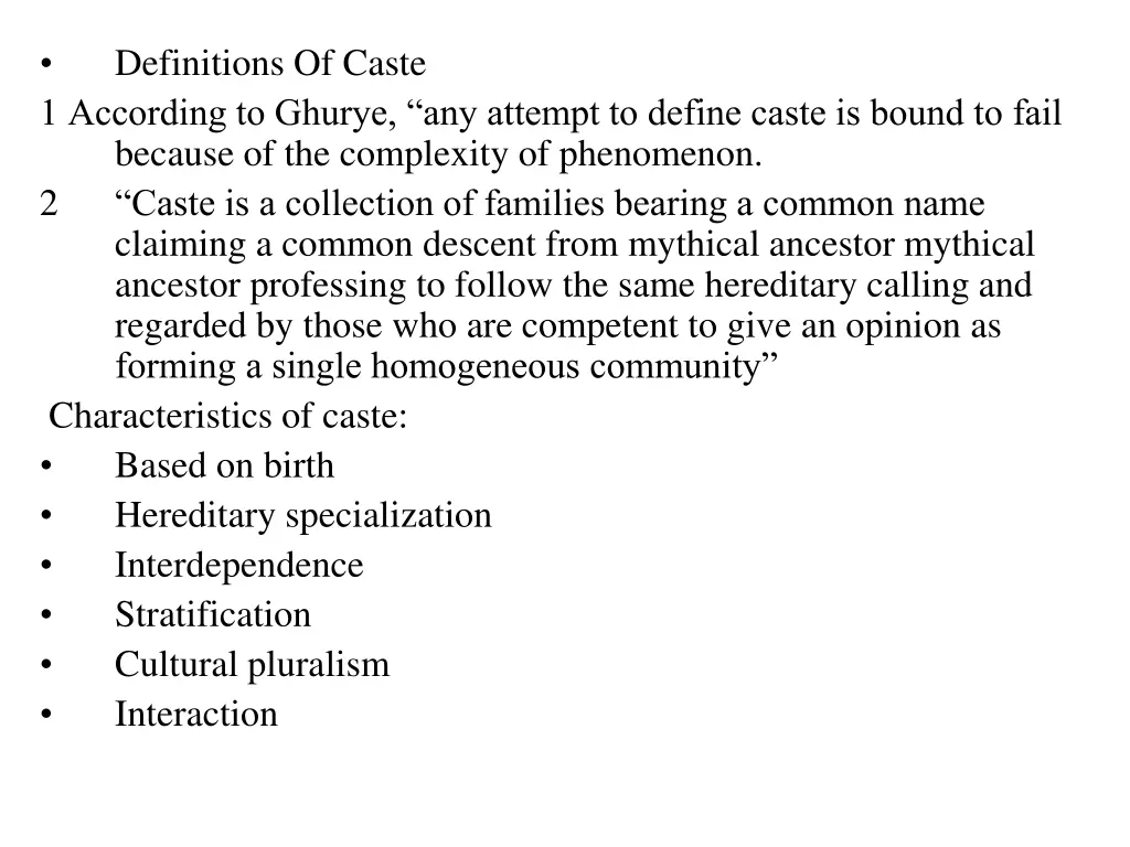 definitions of caste