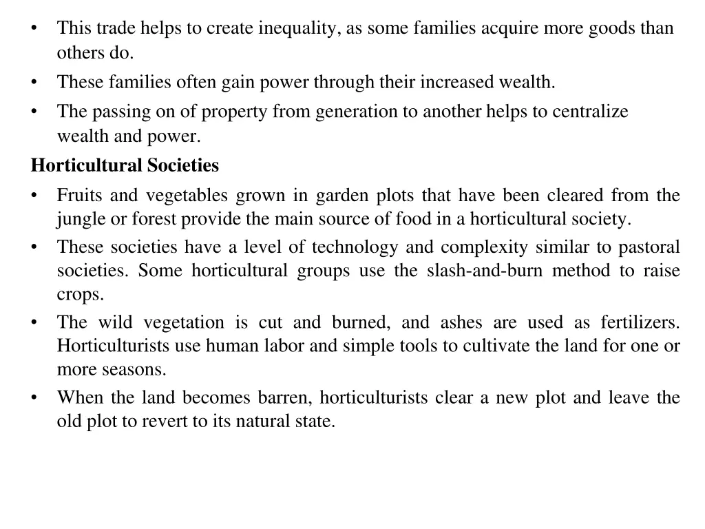 this trade helps to create inequality as some