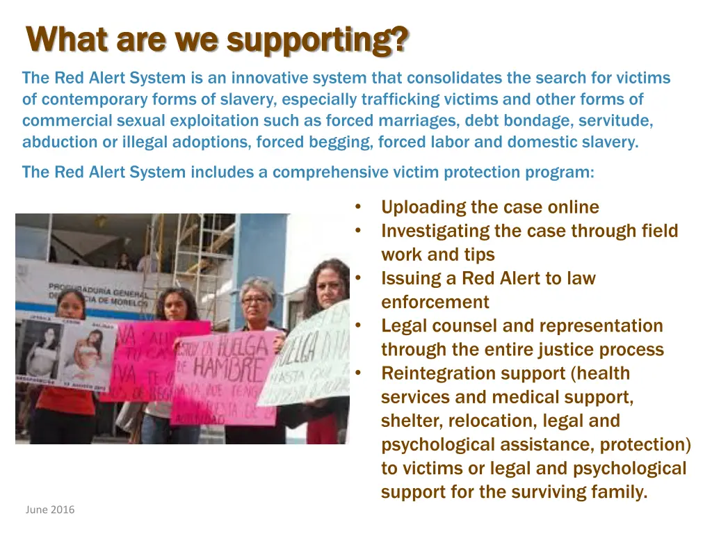 what are we supporting what are we supporting