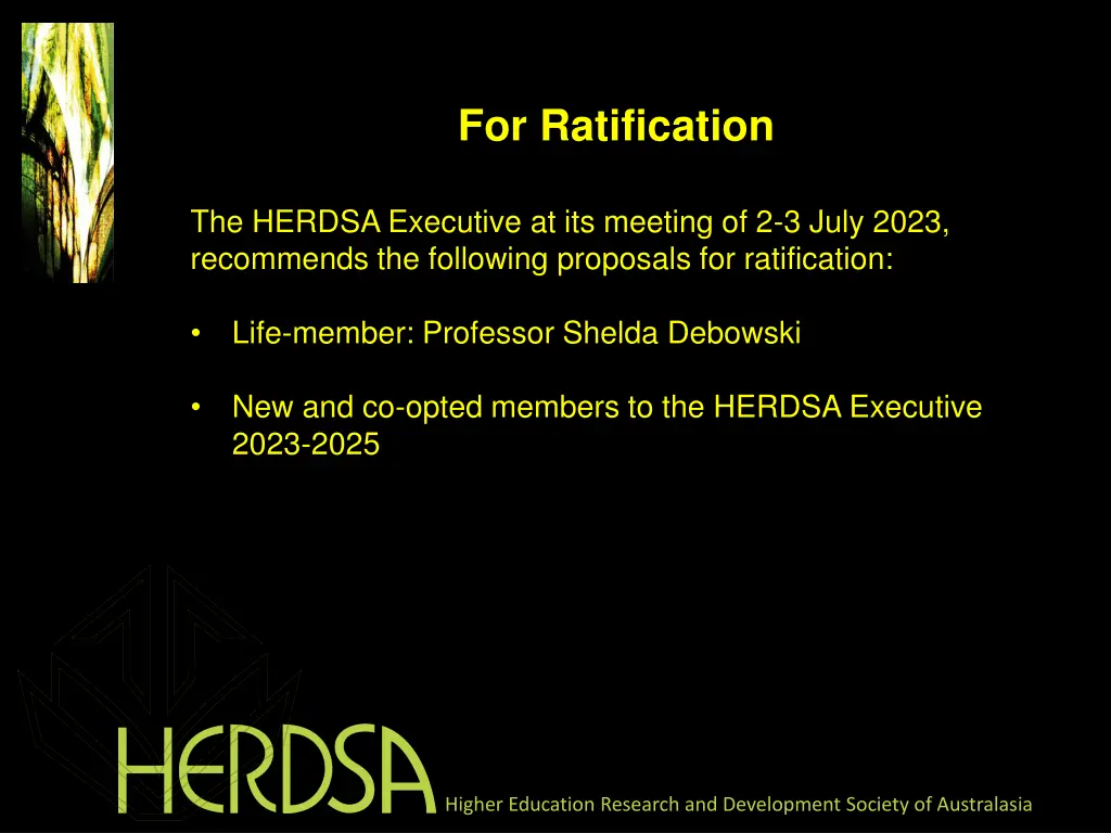 for ratification