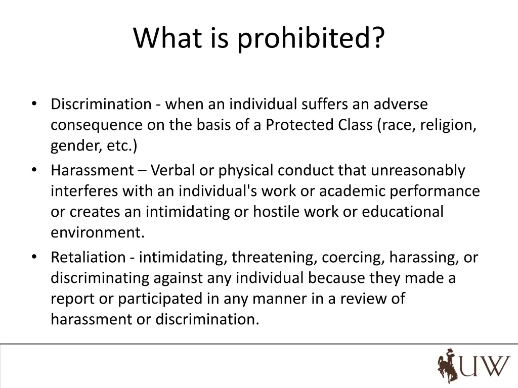 what is prohibited