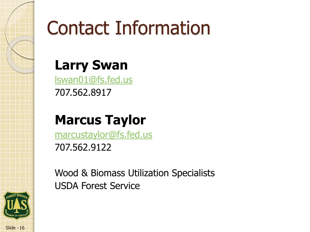 contact information