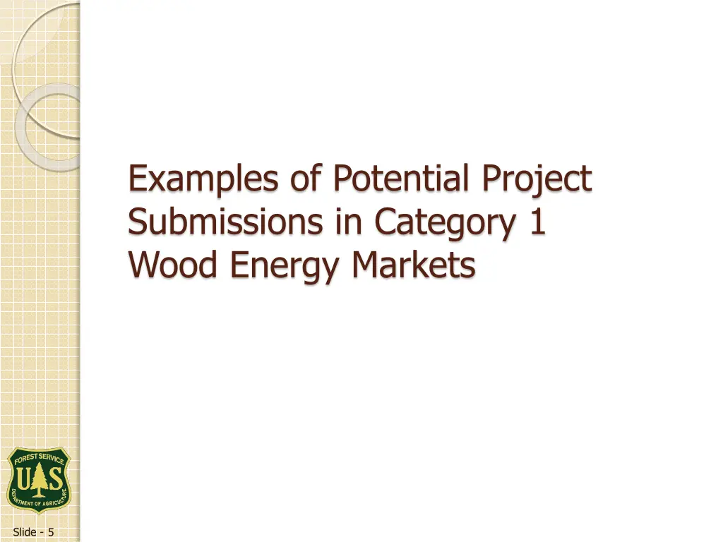 examples of potential project submissions