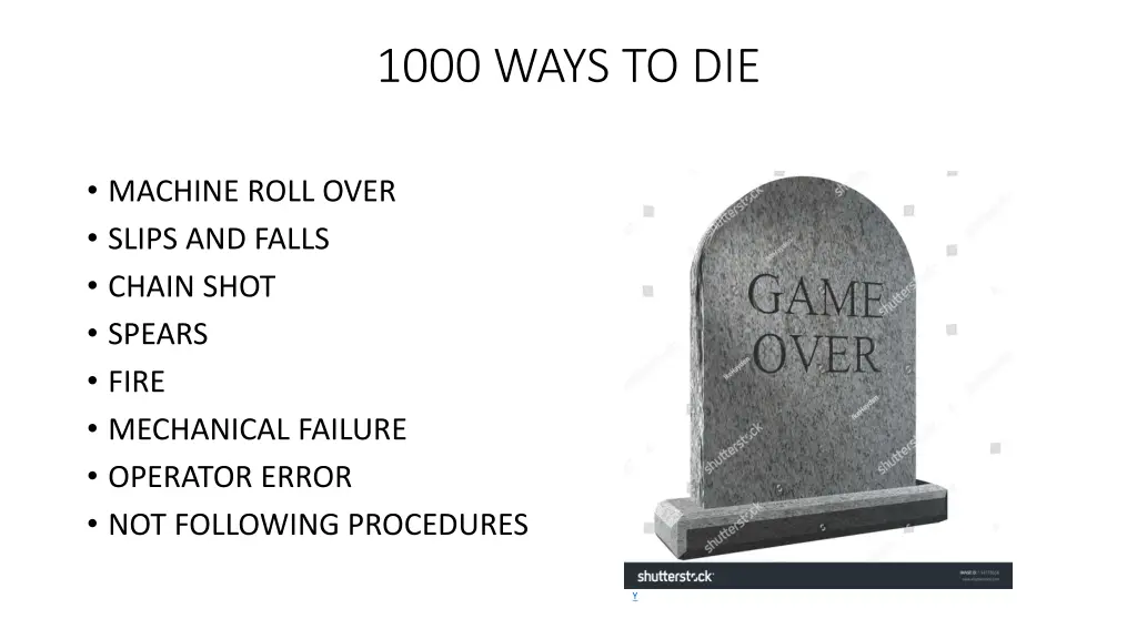 1000 ways to die