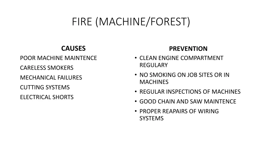 fire machine forest