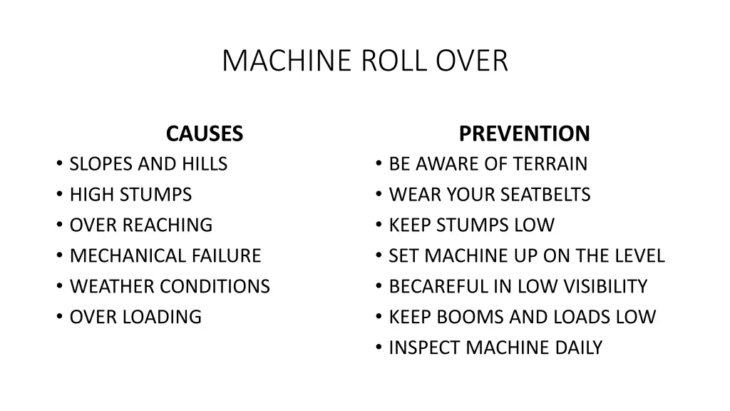 machine roll over