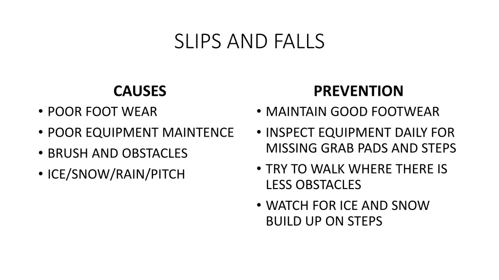 slips and falls