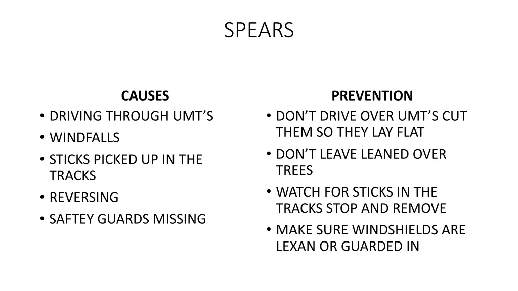 spears