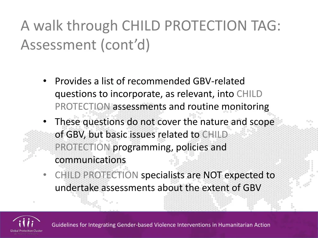a walk through child protection tag assessment 1