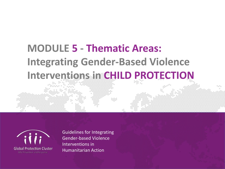 module 5 thematic areas integrating gender based