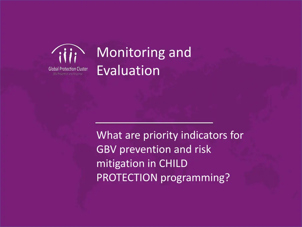 monitoring and evaluation