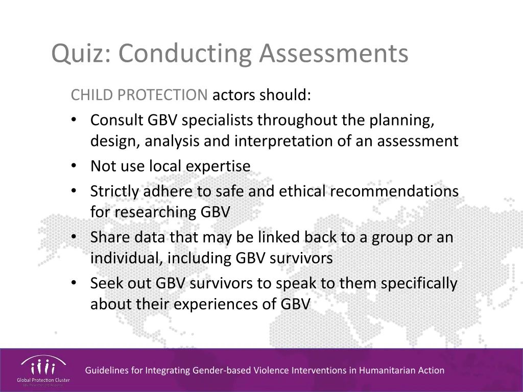 quiz conducting assessments