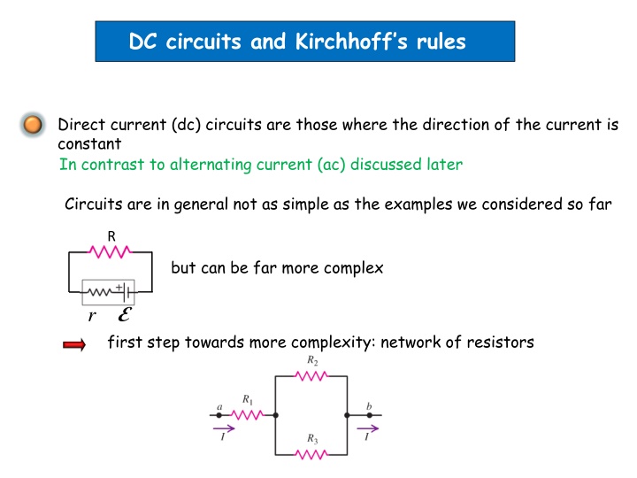 dc circuits and kirchhoff s rules