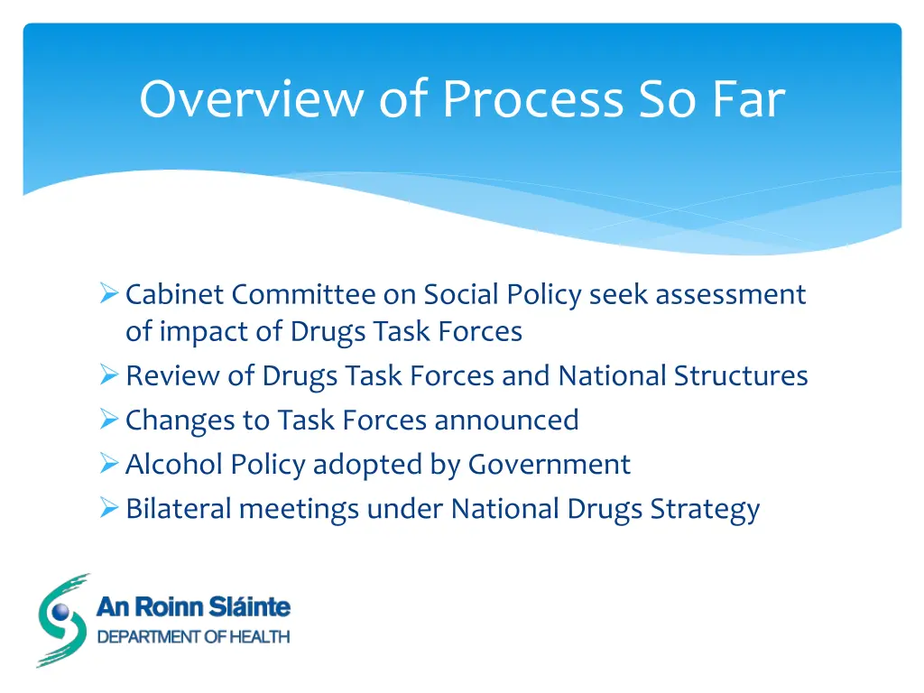 overview of process so far
