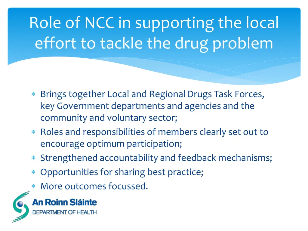 role of ncc in supporting the local effort