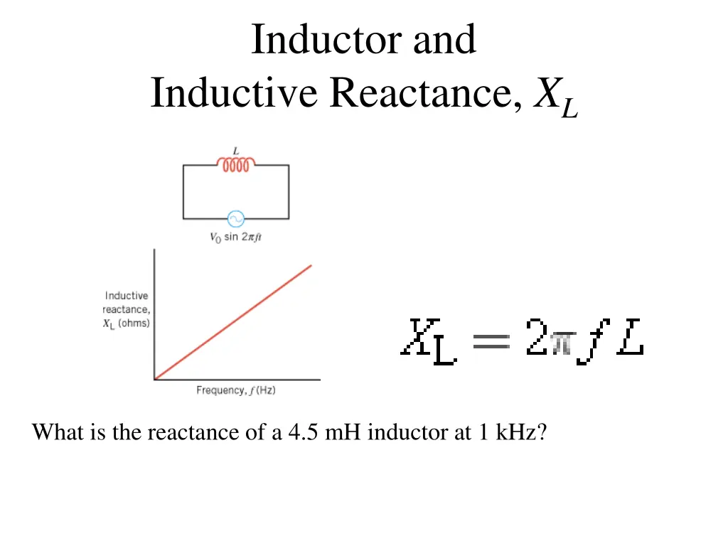 inductor and inductive reactance x l