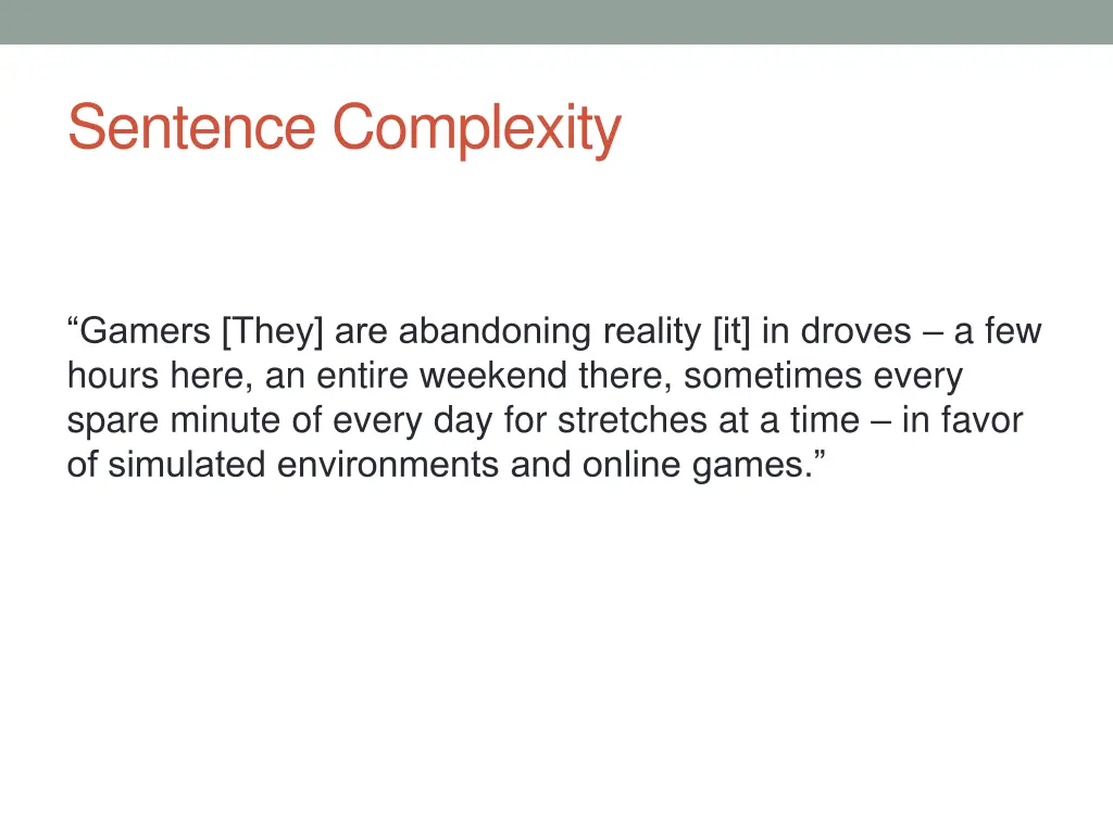 sentence complexity 1