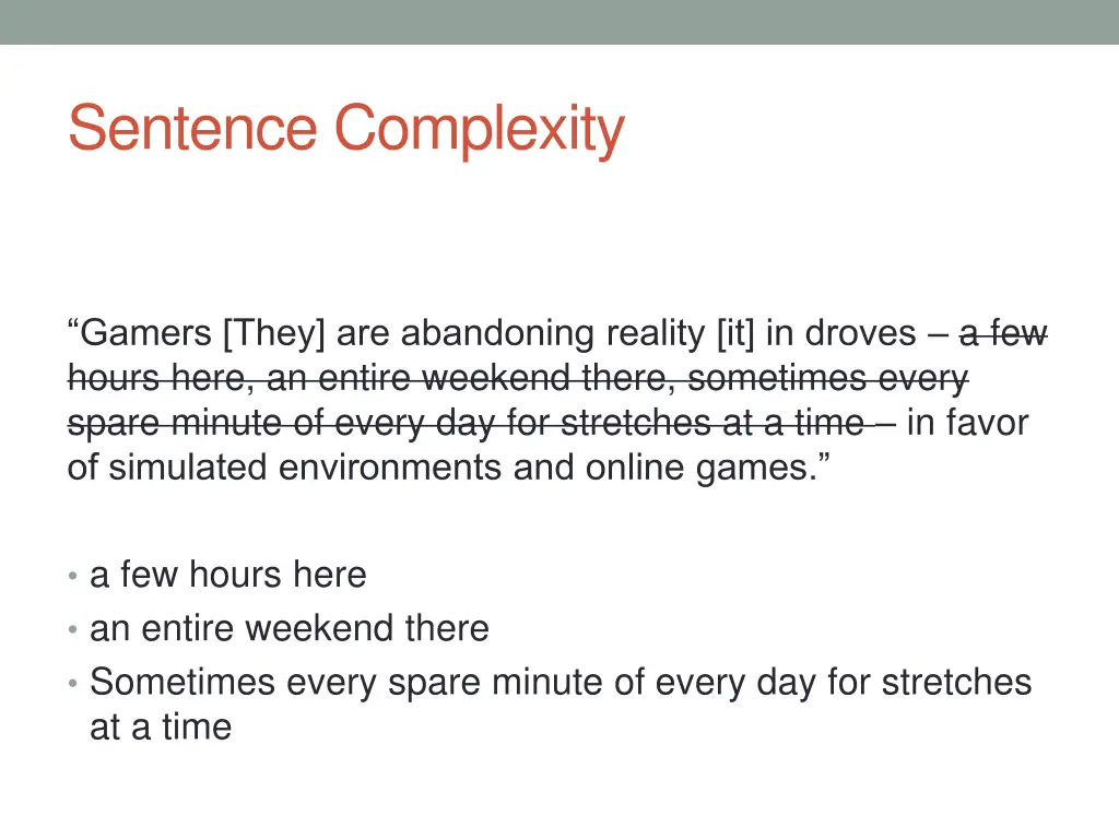 sentence complexity 2