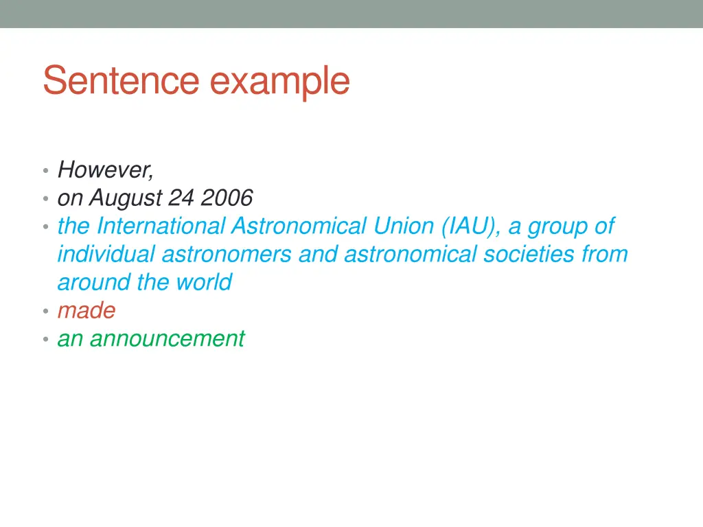 sentence example 1