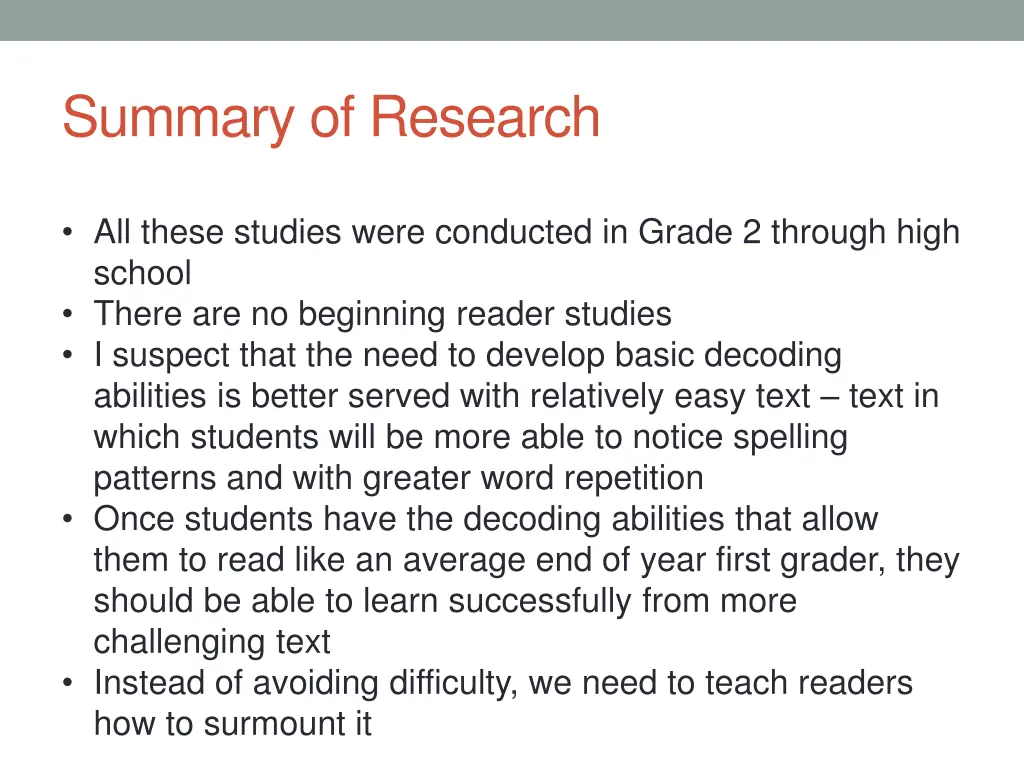 summary of research 1