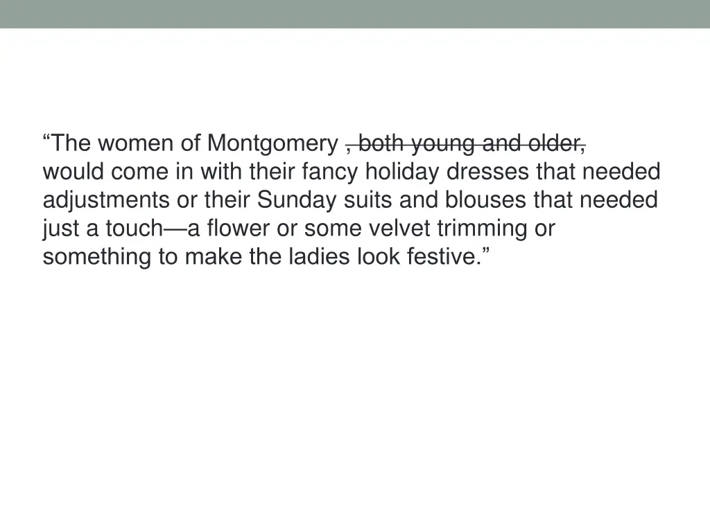 the women of montgomery both young and older