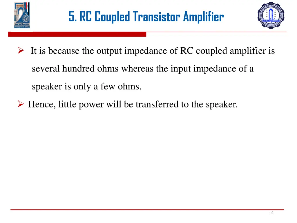 5 rc coupled transistor amplifier 12