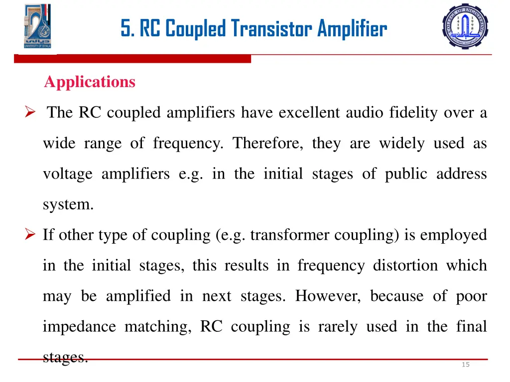 5 rc coupled transistor amplifier 13