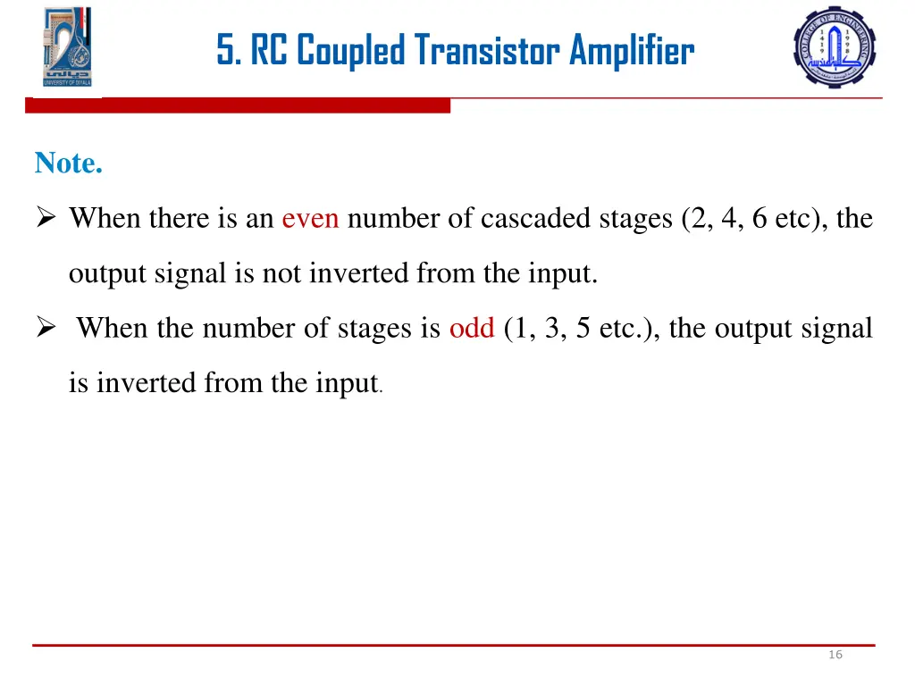 5 rc coupled transistor amplifier 14