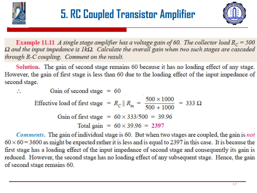 5 rc coupled transistor amplifier 15