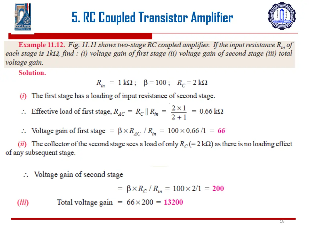 5 rc coupled transistor amplifier 16