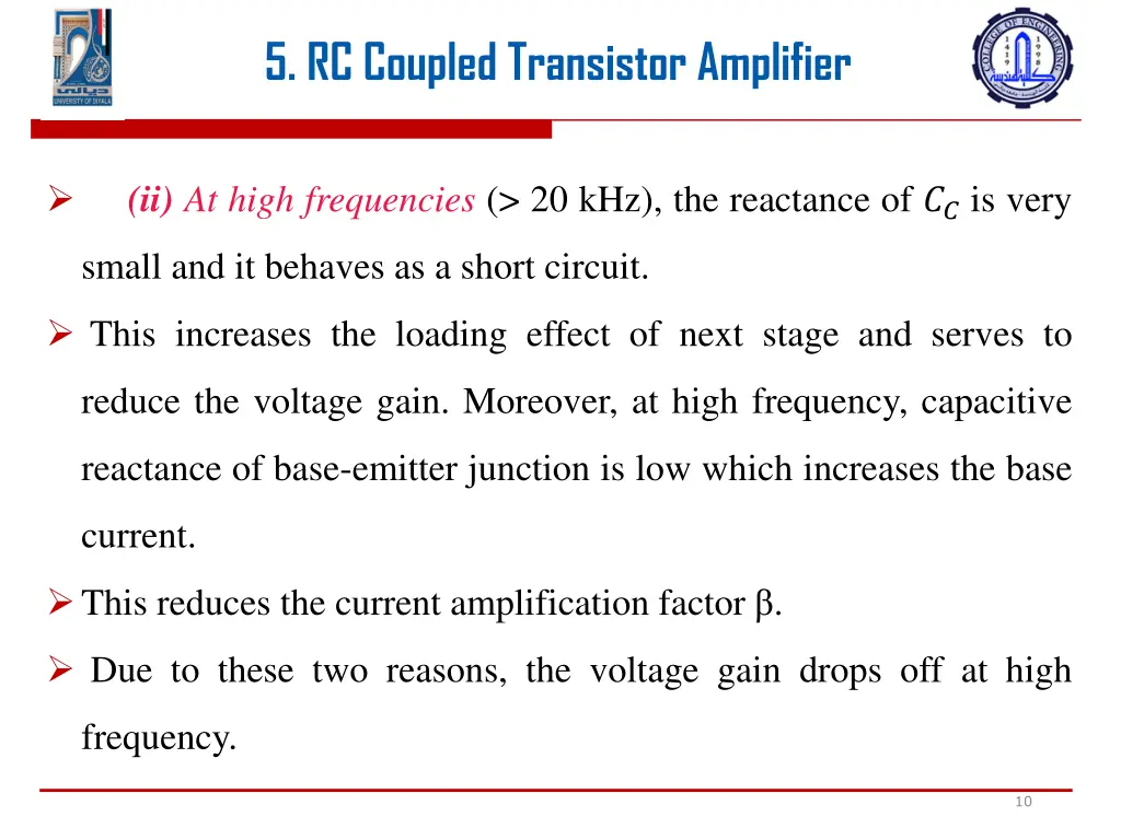 5 rc coupled transistor amplifier 8