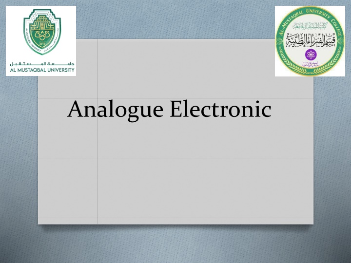 analogue electronic