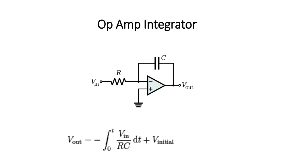 op amp integrator op amp integrator