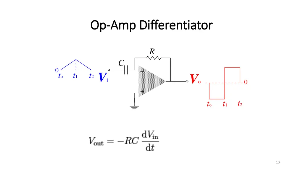 op op amp differentiator amp differentiator