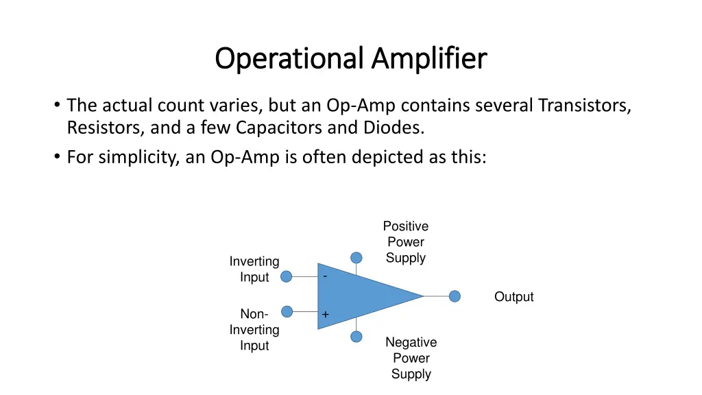 operational amplifier operational amplifier 1