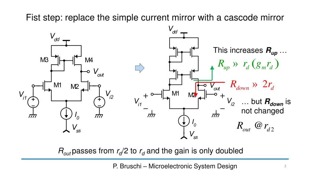 fist step replace the simple current mirror with