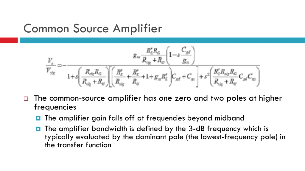 common source amplifier 1