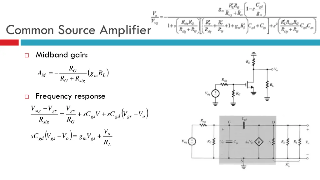 common source amplifier