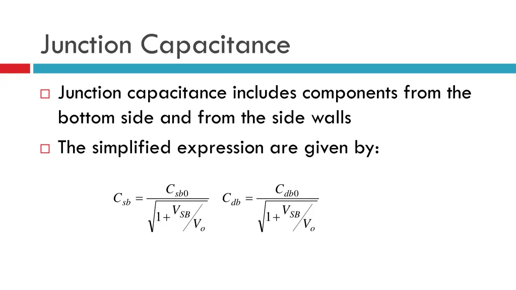 junction capacitance