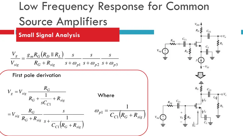 low frequency response for common source