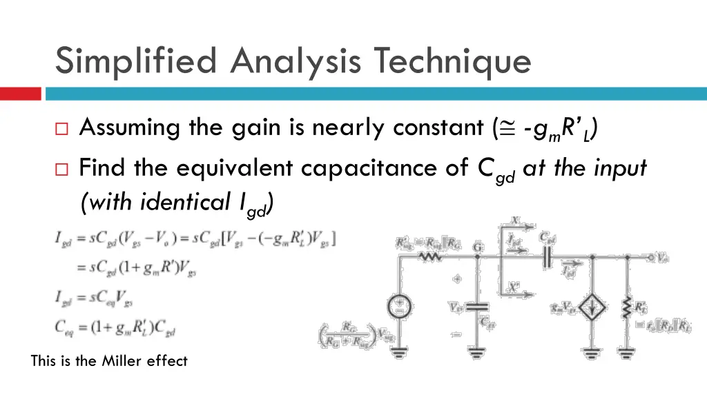 simplified analysis technique