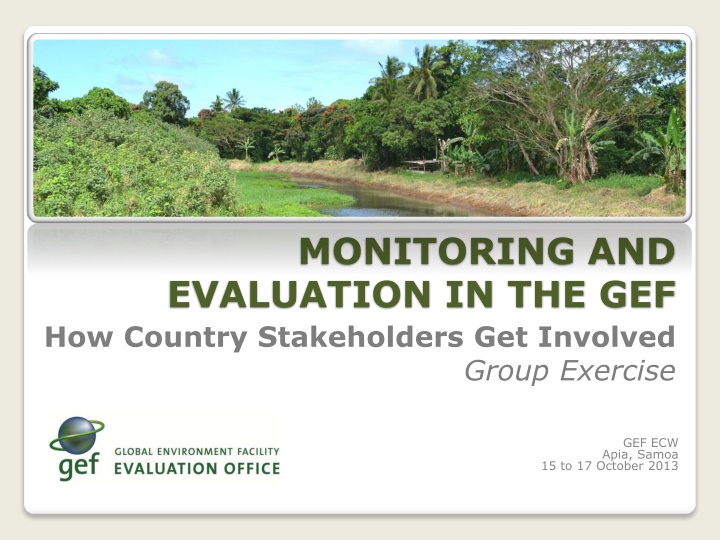 monitoring and evaluation in the gef