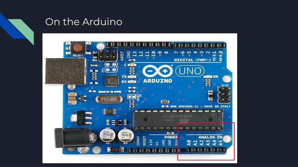 on the arduino