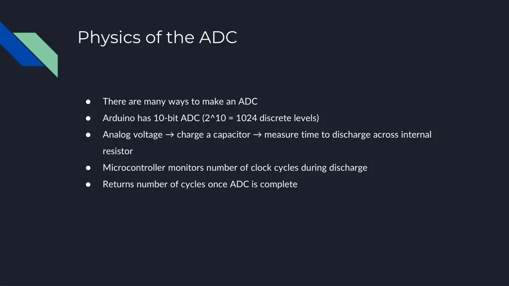 physics of the adc
