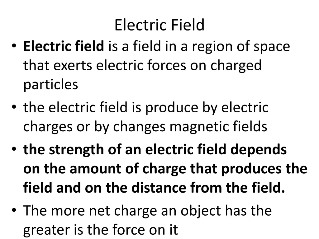 electric field