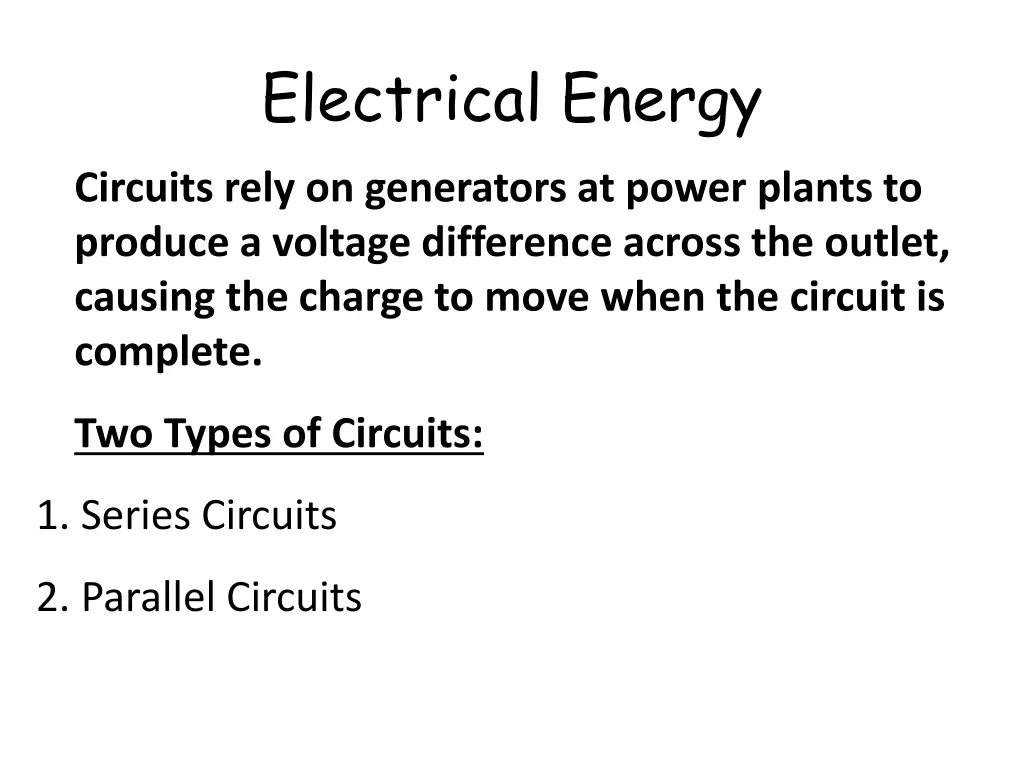electrical energy