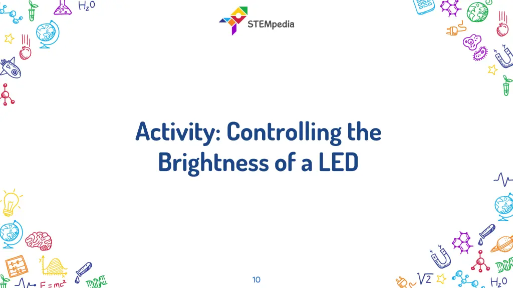 activity controlling the brightness of a led